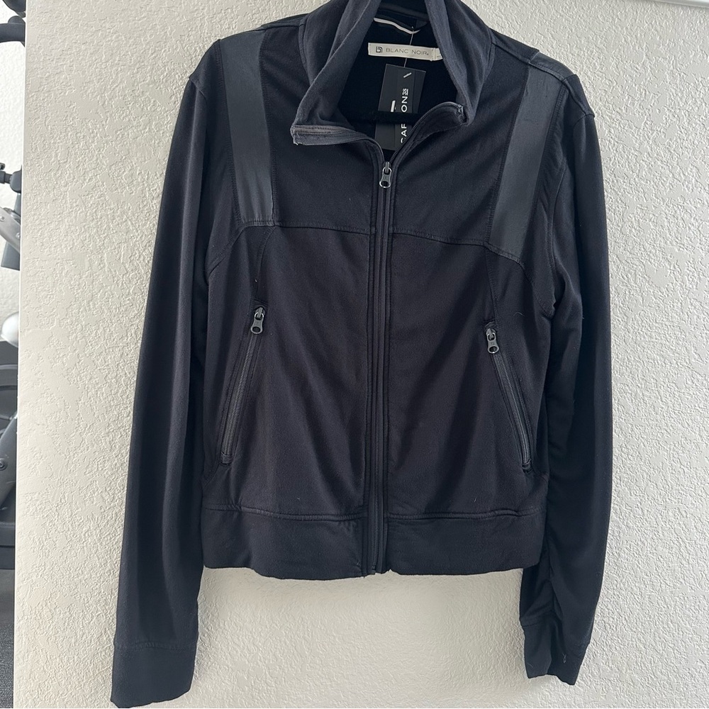 Carbon 38 Blanc Noir NWT Karuna Silk-Trim Track Jacket - Picture 2 of 9